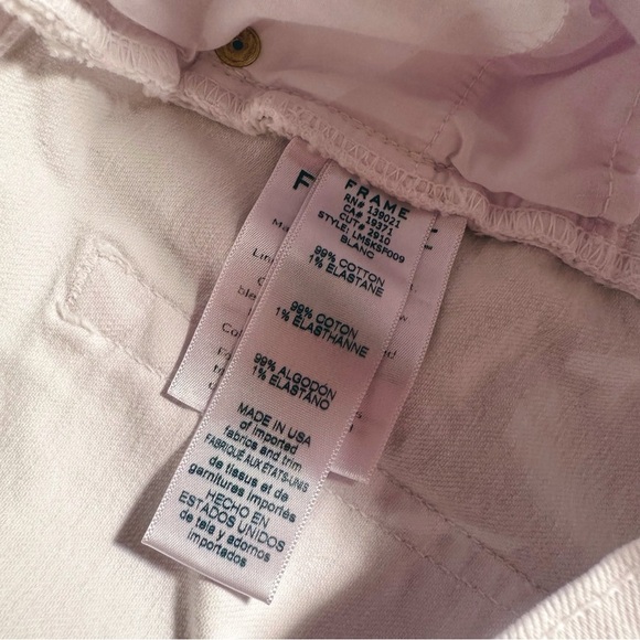 Frame Denim ‘Le Mini Jean Skirt’ in “Blanc” With Raw Split Hem Detail Size 28 - Picture 12 of 16